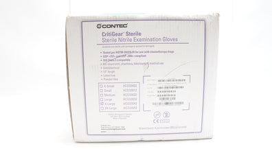 Contec HCGS0042 CritiGear Sterile Nitrile Examination Gloves,XL-Box of 200 Pairs